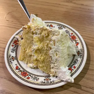 a slice of cake on a plate