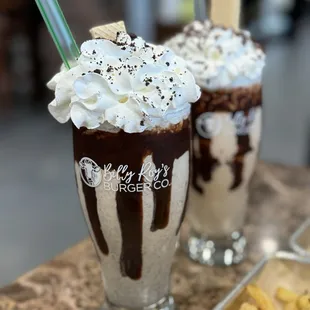 Oreo and chocolate milkshake