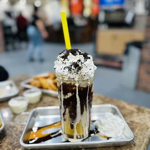 Oreo caramel milkshake