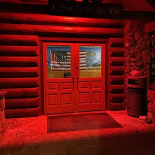 ws the entrance to the lodge