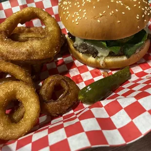 American Cheeseburgers Onion Rings