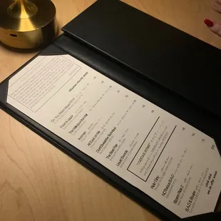 Billy after dark menu