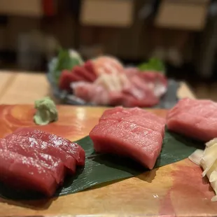 Bluefin sashimi trio