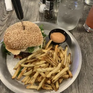 Cali burger with fries