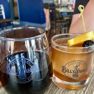 Old fashioned and Pinot noir