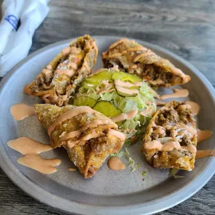 C St. Egg Rolls! Cheeseburger in Egg roll form.