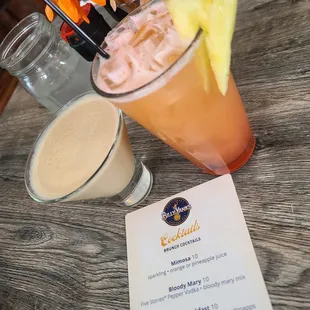 Espresso martini and sunrise punch