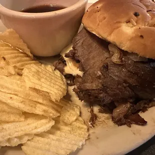 Prime Rib Dip Sandwich