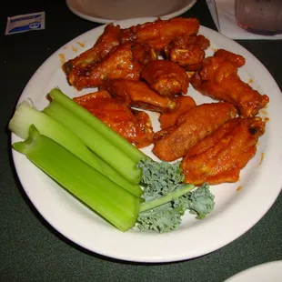 The buffalo wings were great.