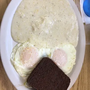 Livermush, eggs, grits - Delightful