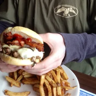 1/2 lb burger and fries special!