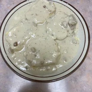 Full order of sausage biscuits, and gravy, always an excellent choice!