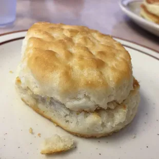 The biscuit was buttery and plenty flavorful even without jam