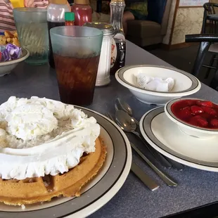 food, waffles
