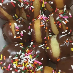 Chocolate sprinkles donut holes
