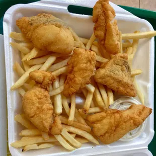 Fried fish and French fries