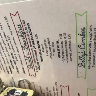 the menu
