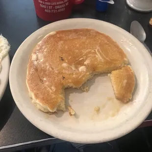 Not a big pancake person but enjoyed it with my own maple syrup