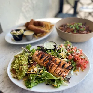 grilled chicken and salad