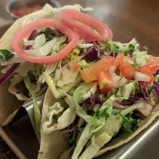 fish and avocado taco