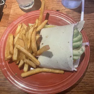 Tortilla Burger and French fries