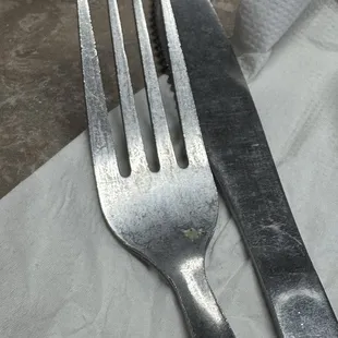 Dried-on gunk on silverware
