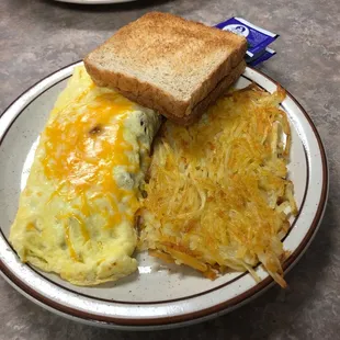 Cheese and meat omelet