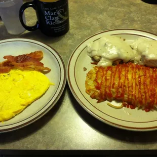 Biscuits and gravy combo.