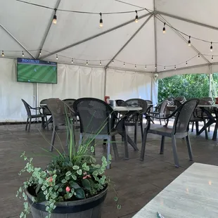 Outside covered deck area