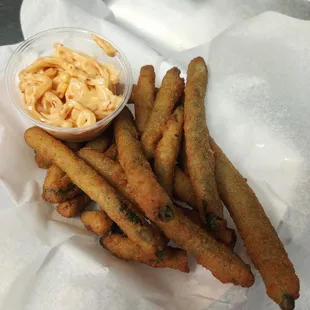 Fried green beans