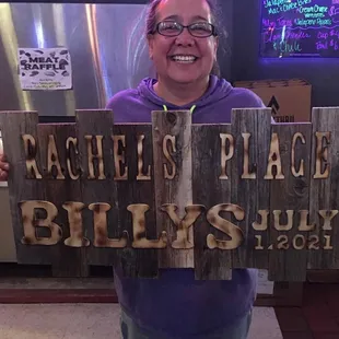 Rachel, new owner of Billy's Rockford Bar (July 1, 2021)