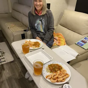 RV cooking with Billy&apos;s shrimp.