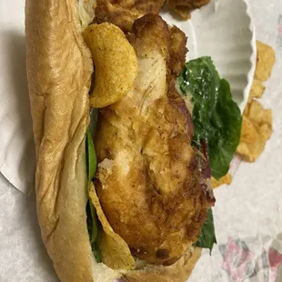 Half a Chicken Cutlet Sub to go