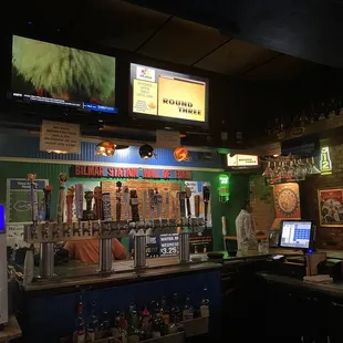 a bar with a lot of beer