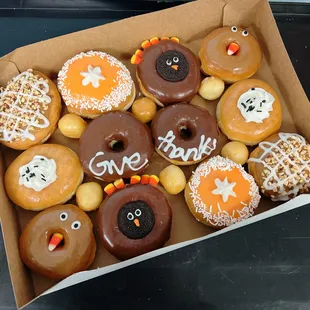 a box of assorted doughnuts