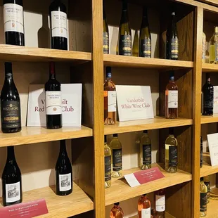 Wine display while waiting in line