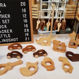 Wooden baby tethers