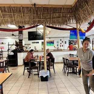 people eating in a restaurant