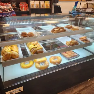 a display of baked goods