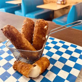 Hand cut, Hand Battered, House made Mozzarella Cheesesticks!