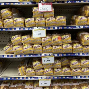 a display of bread