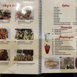 Menu as of Feb 2025