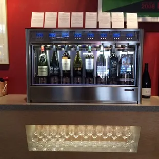 Another picture of the fancy wine machine.