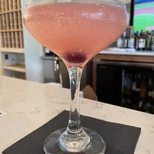 I forget the name of this cocktail but super good!! I had 3 of them
