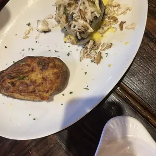 Filet w Crab, Twice Baked Potatoes