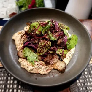 Sunchokes and pistachio yogurt