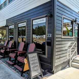 the front of the restaurant