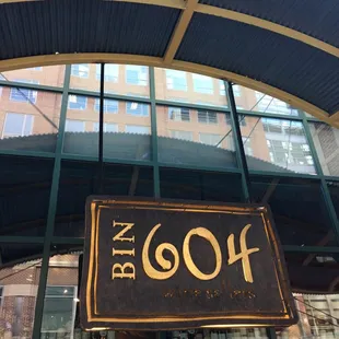 the entrance to the restaurant