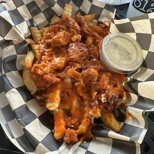 Buffalo Fried Chicken Tenders Fries Basket