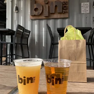 two cups of beer on a table